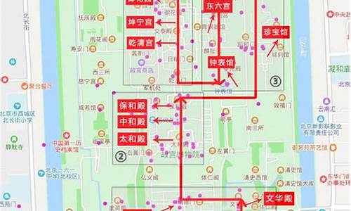 故宫参观路线图简单手绘_故宫参观路线图简